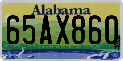 AL license plate 65AX860