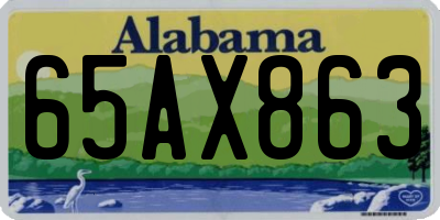 AL license plate 65AX863