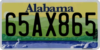 AL license plate 65AX865