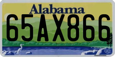 AL license plate 65AX866