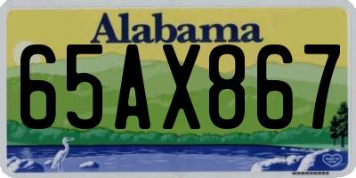 AL license plate 65AX867
