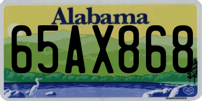 AL license plate 65AX868