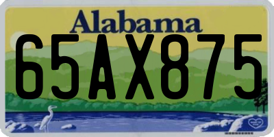 AL license plate 65AX875