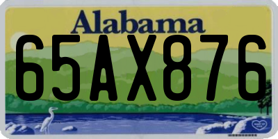 AL license plate 65AX876