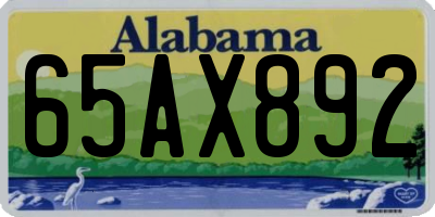 AL license plate 65AX892