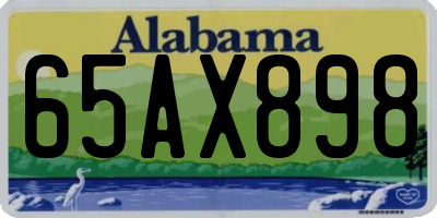 AL license plate 65AX898