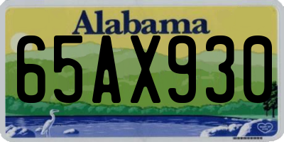 AL license plate 65AX930