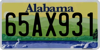 AL license plate 65AX931