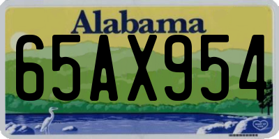 AL license plate 65AX954