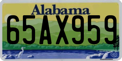 AL license plate 65AX959