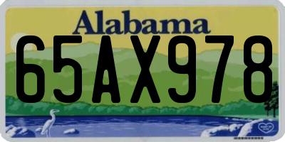 AL license plate 65AX978
