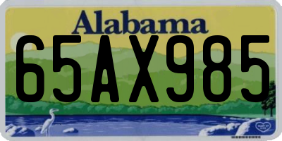 AL license plate 65AX985