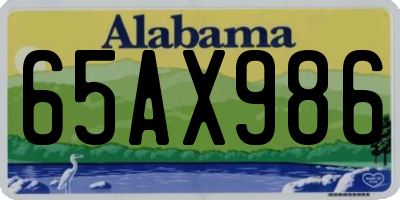 AL license plate 65AX986