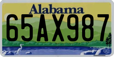 AL license plate 65AX987