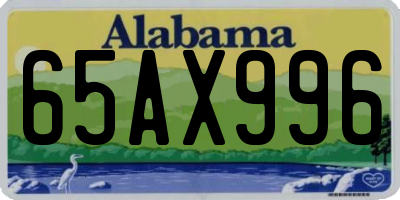 AL license plate 65AX996