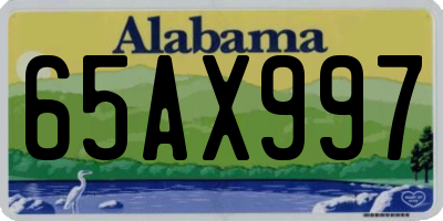 AL license plate 65AX997