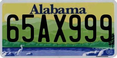 AL license plate 65AX999