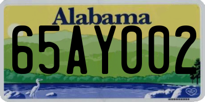 AL license plate 65AY002