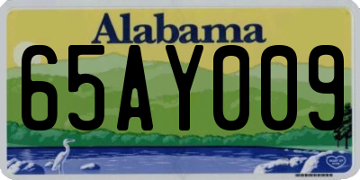 AL license plate 65AY009