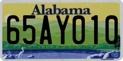 AL license plate 65AY010
