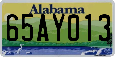 AL license plate 65AY013
