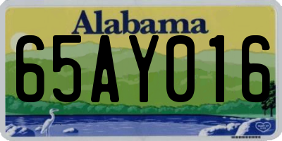 AL license plate 65AY016