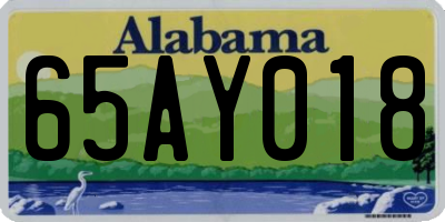 AL license plate 65AY018