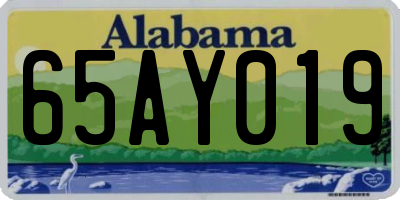 AL license plate 65AY019
