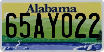 AL license plate 65AY022