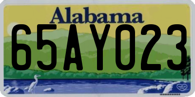 AL license plate 65AY023