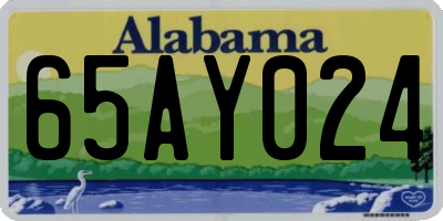 AL license plate 65AY024