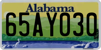 AL license plate 65AY030