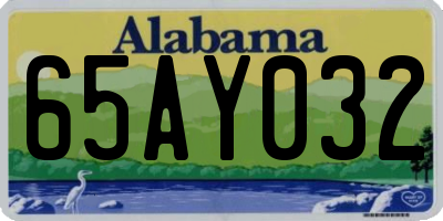 AL license plate 65AY032