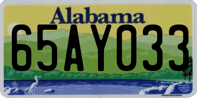 AL license plate 65AY033