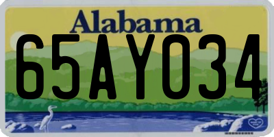 AL license plate 65AY034
