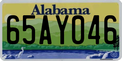 AL license plate 65AY046