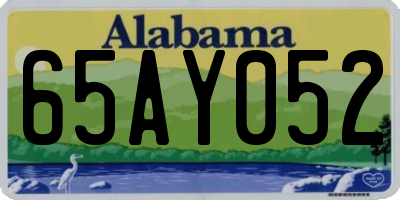 AL license plate 65AY052