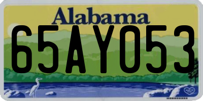 AL license plate 65AY053