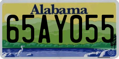 AL license plate 65AY055