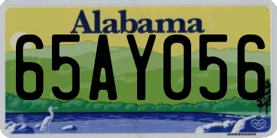 AL license plate 65AY056