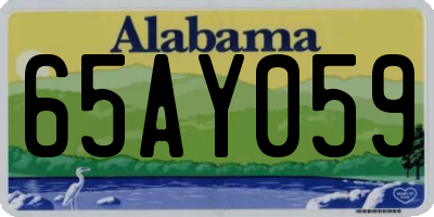 AL license plate 65AY059