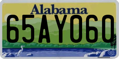 AL license plate 65AY060