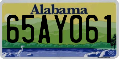 AL license plate 65AY061