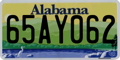 AL license plate 65AY062