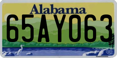 AL license plate 65AY063