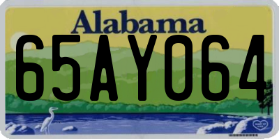 AL license plate 65AY064