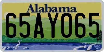 AL license plate 65AY065