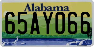 AL license plate 65AY066