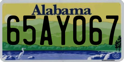 AL license plate 65AY067
