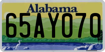 AL license plate 65AY070